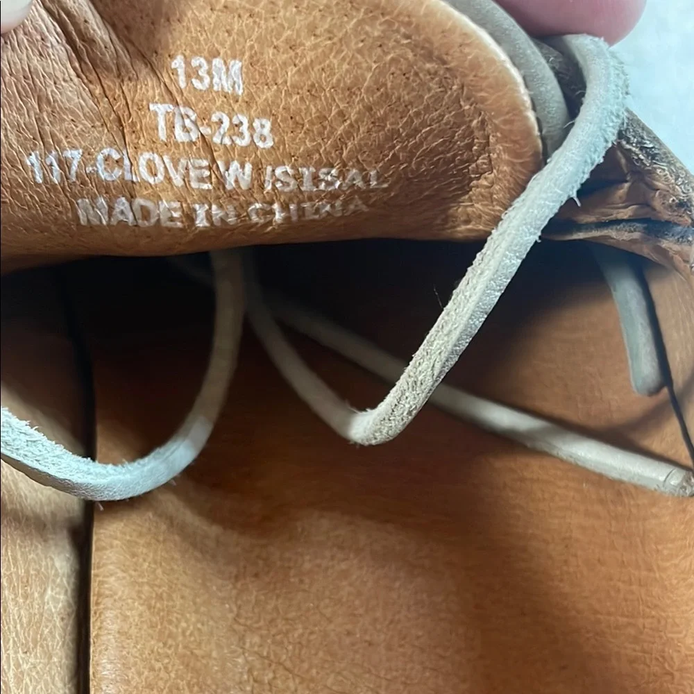 Tommy Bahama Shoes Size 13 M Classic Boat Lace Up Tan Two Tone Leather Loafers
